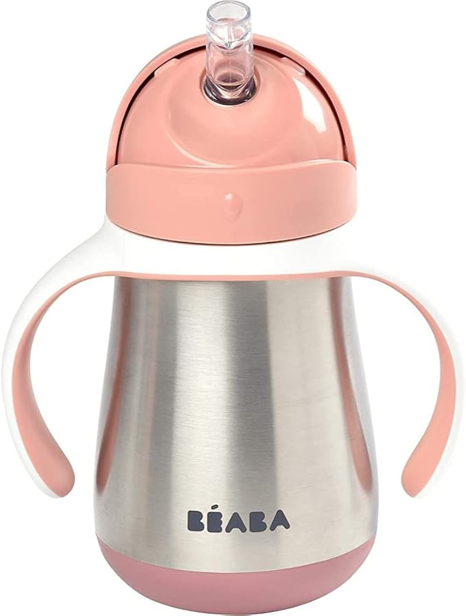 Beaba Stainless Steel Straw Cup Old Pink 250ml