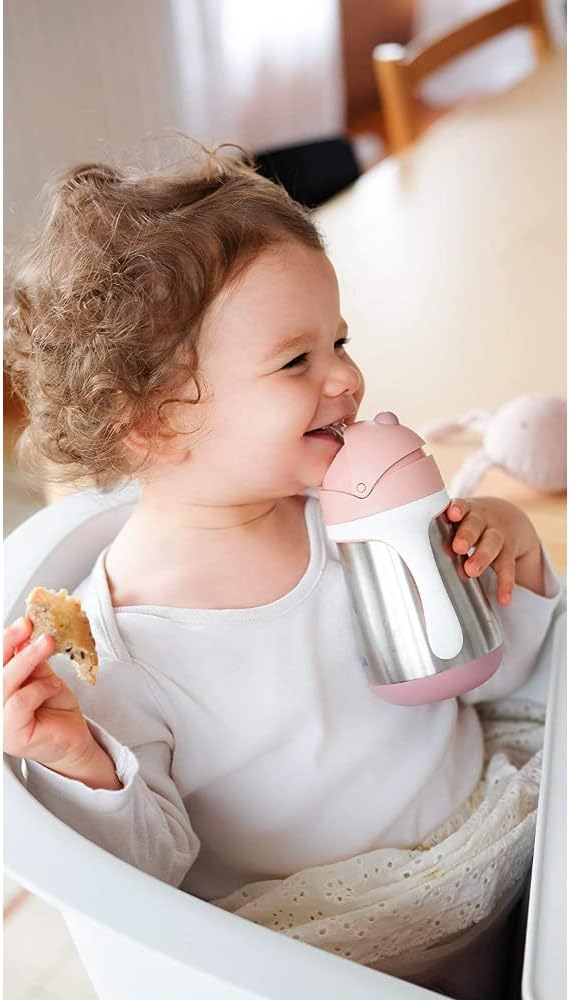 Beaba Stainless Steel Straw Cup Old Pink 250ml