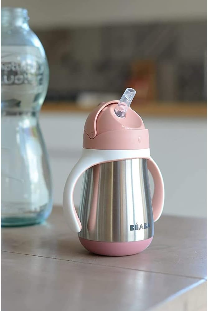 Beaba Stainless Steel Straw Cup Old Pink 250ml