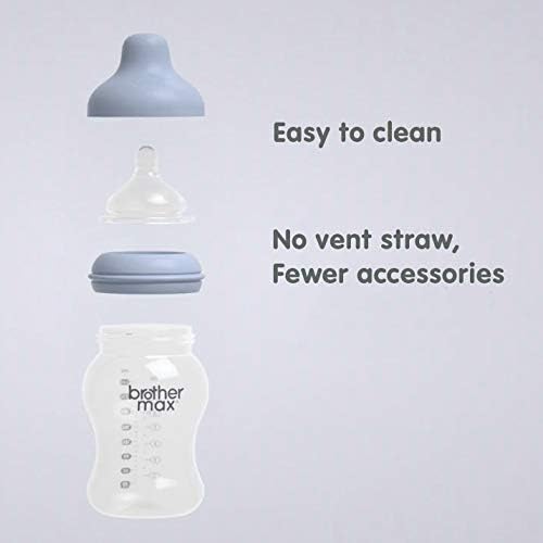Brother Max Anti-colic Feeding Bottle 160ml/5oz S Teat Color Blue Pack of 2