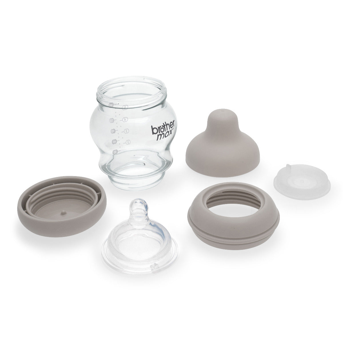 Brother Max Anti-colic Feeding Bottle 160ml/5oz S Teat Color Grey