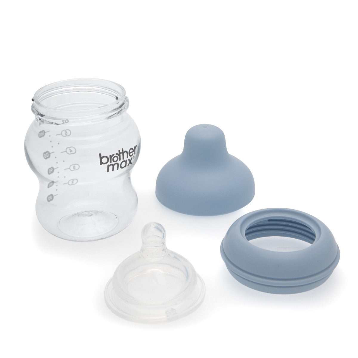 Brother Max Extra Wide Neck Feeding Bottle 160ml/5oz S Teat Color Blue