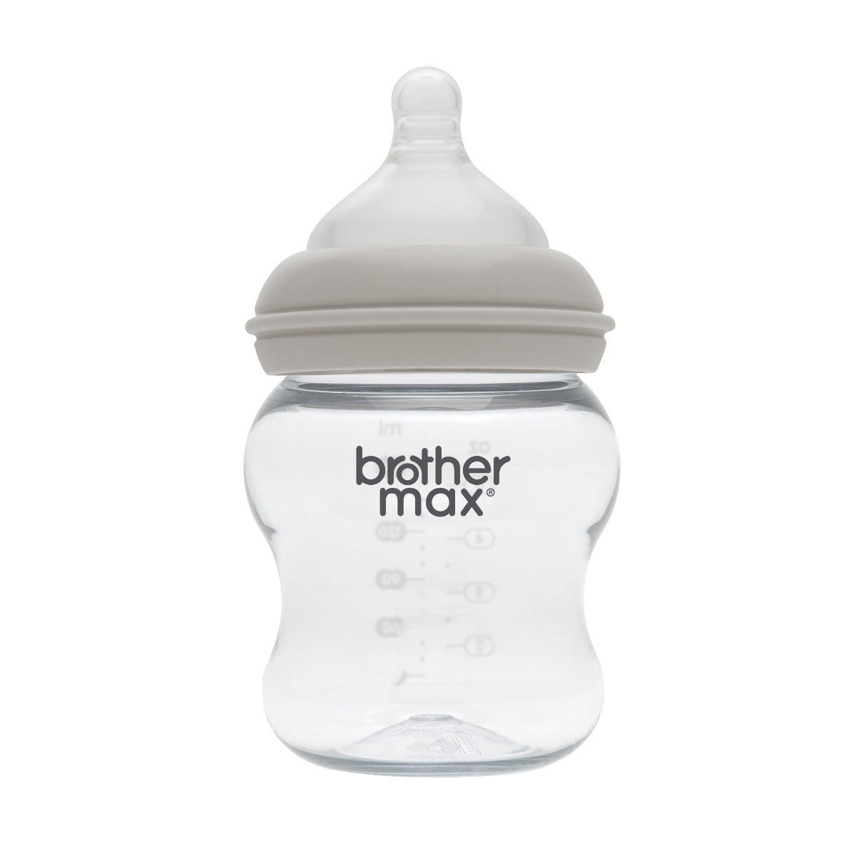 Brother Max Extra Wide Neck Feeding Bottle 160ml/5oz S Teat Color Grey