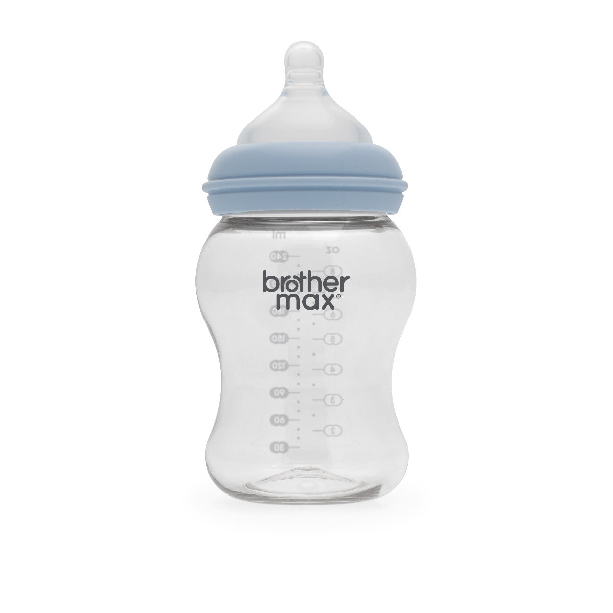 Brother Max Extra Wide Neck Feeding Bottle 240ml/8oz M Teat Color Blue