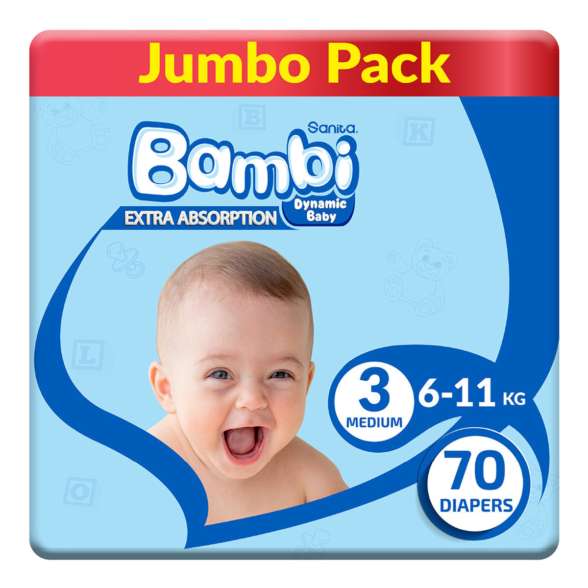 Bambi Sanita Medium Jumbo Pack 70s