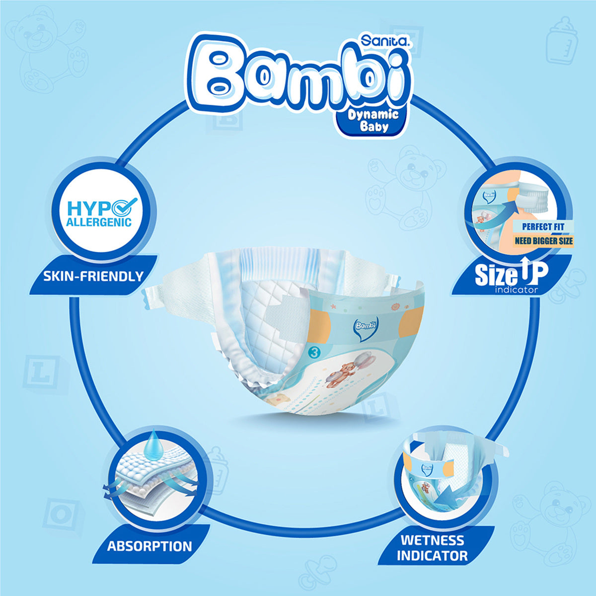Bambi Sanita Medium Jumbo Pack 70s