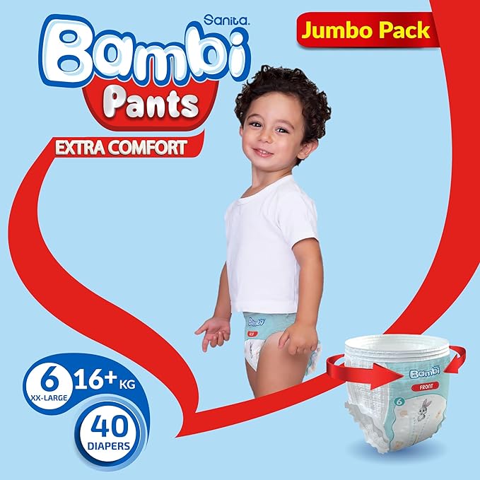 Bambi Diaper Pants Size 6 XXL Jumbo Pack 40 Diapers