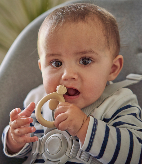 Babymoov First Easy 3pcs Silicone Bowl Spoon & Bib Baby Weaning Set Beige