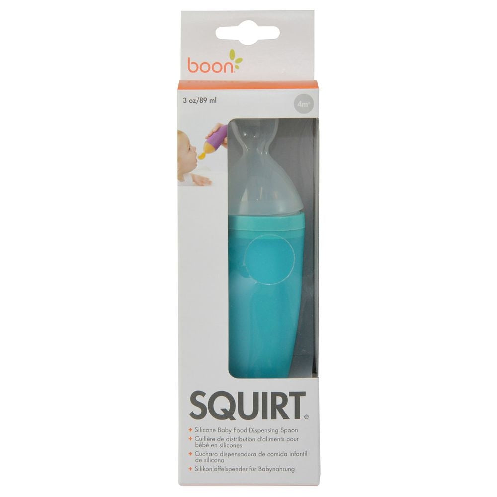 Boon Squirt Silicone Baby Food Dispensing Spoon Blue