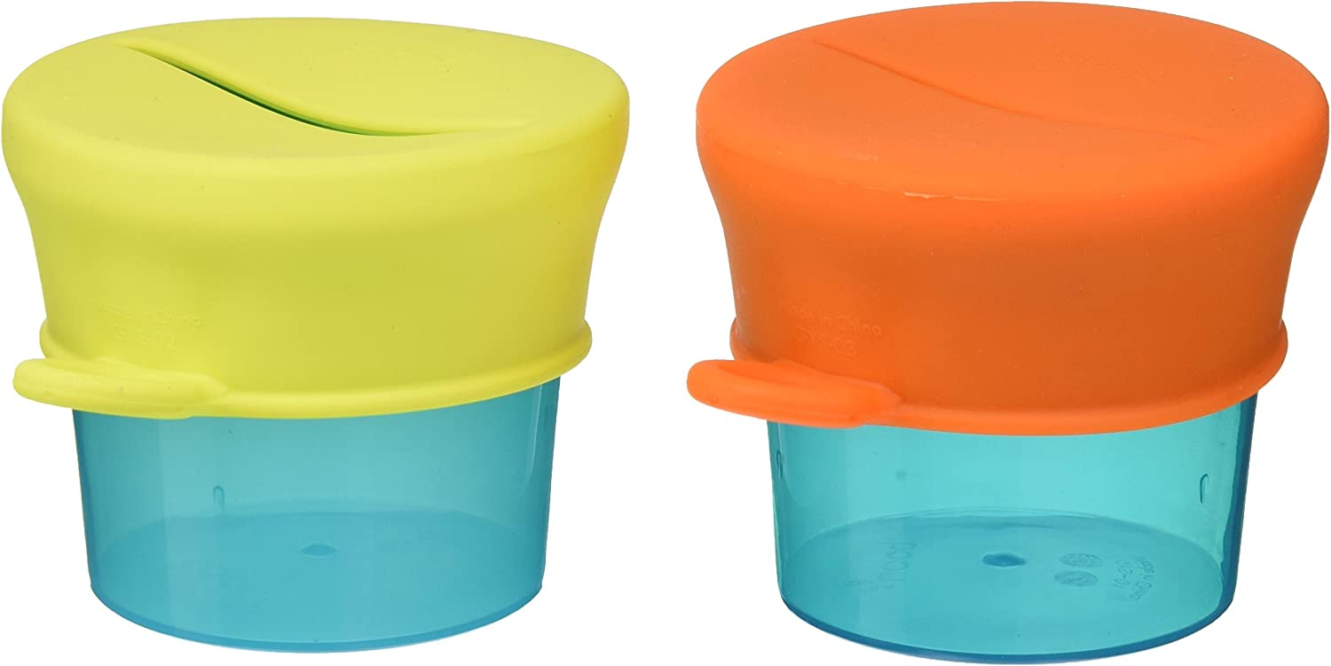 Boon Snug Snack Containers With Stretchy Silicone Lids  Girl