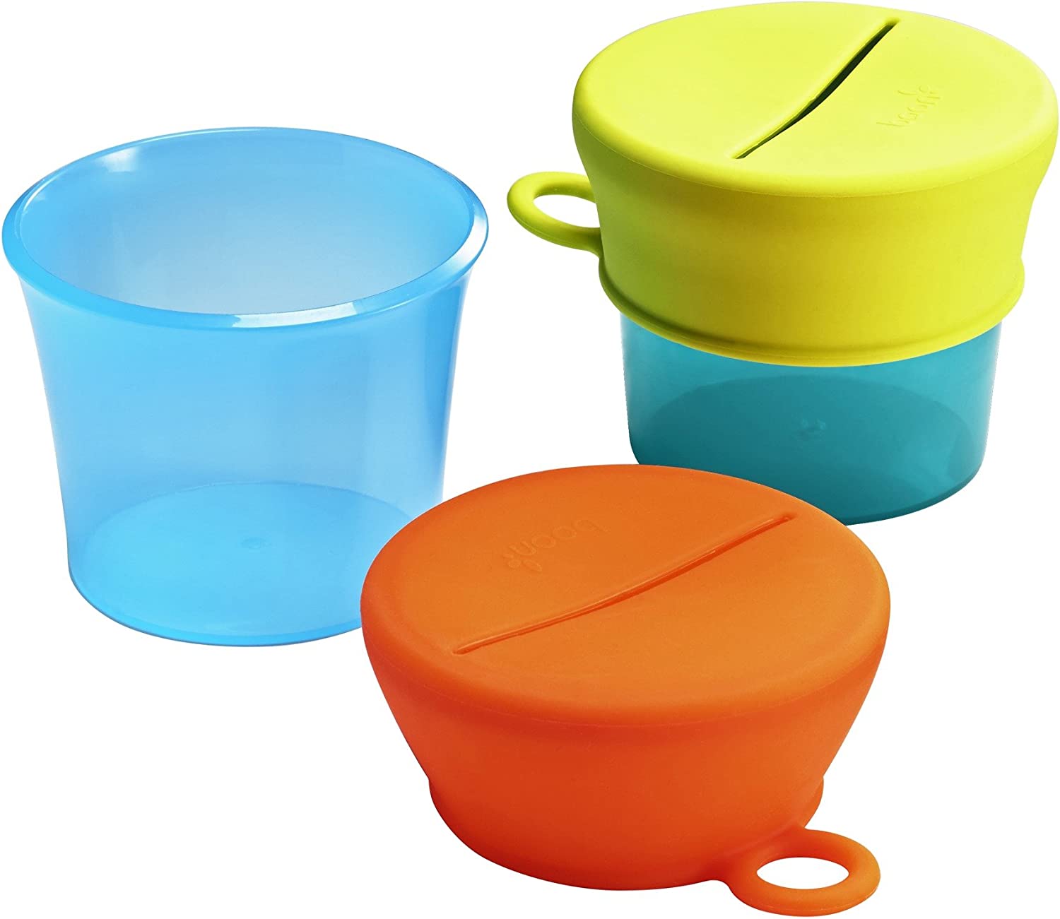 Boon Snug Snack Containers With Stretchy Silicone Lids  Girl