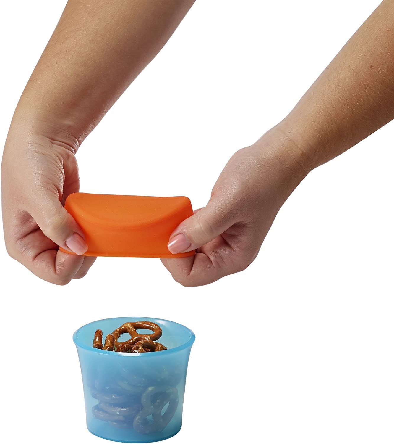 Boon Snug Snack Containers With Stretchy Silicone Lids  Girl