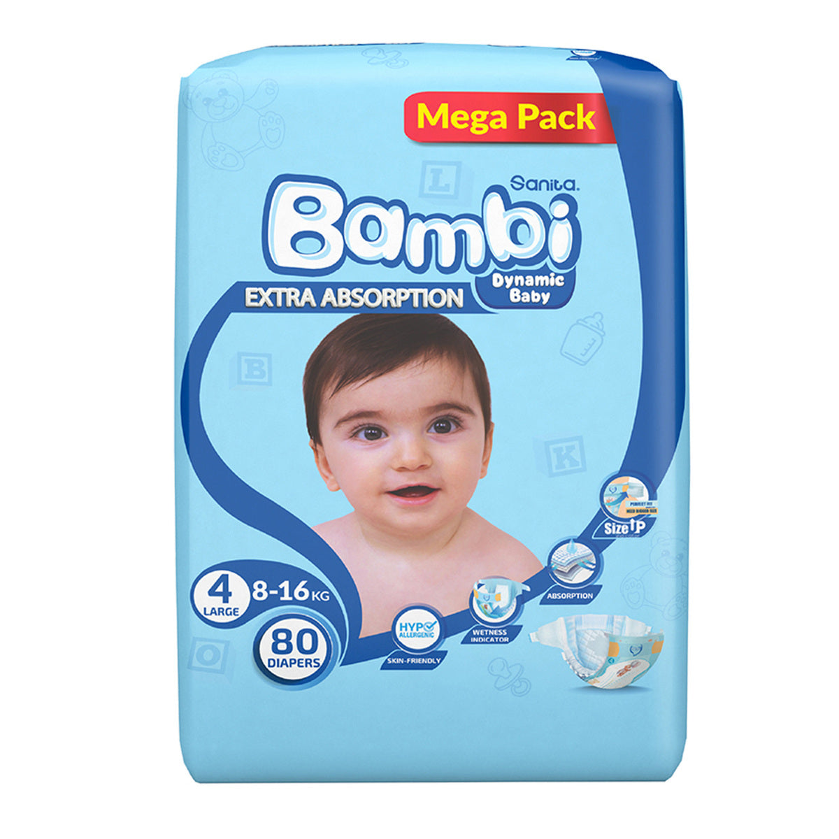 Bambi Sanita Mega Large 80pcs