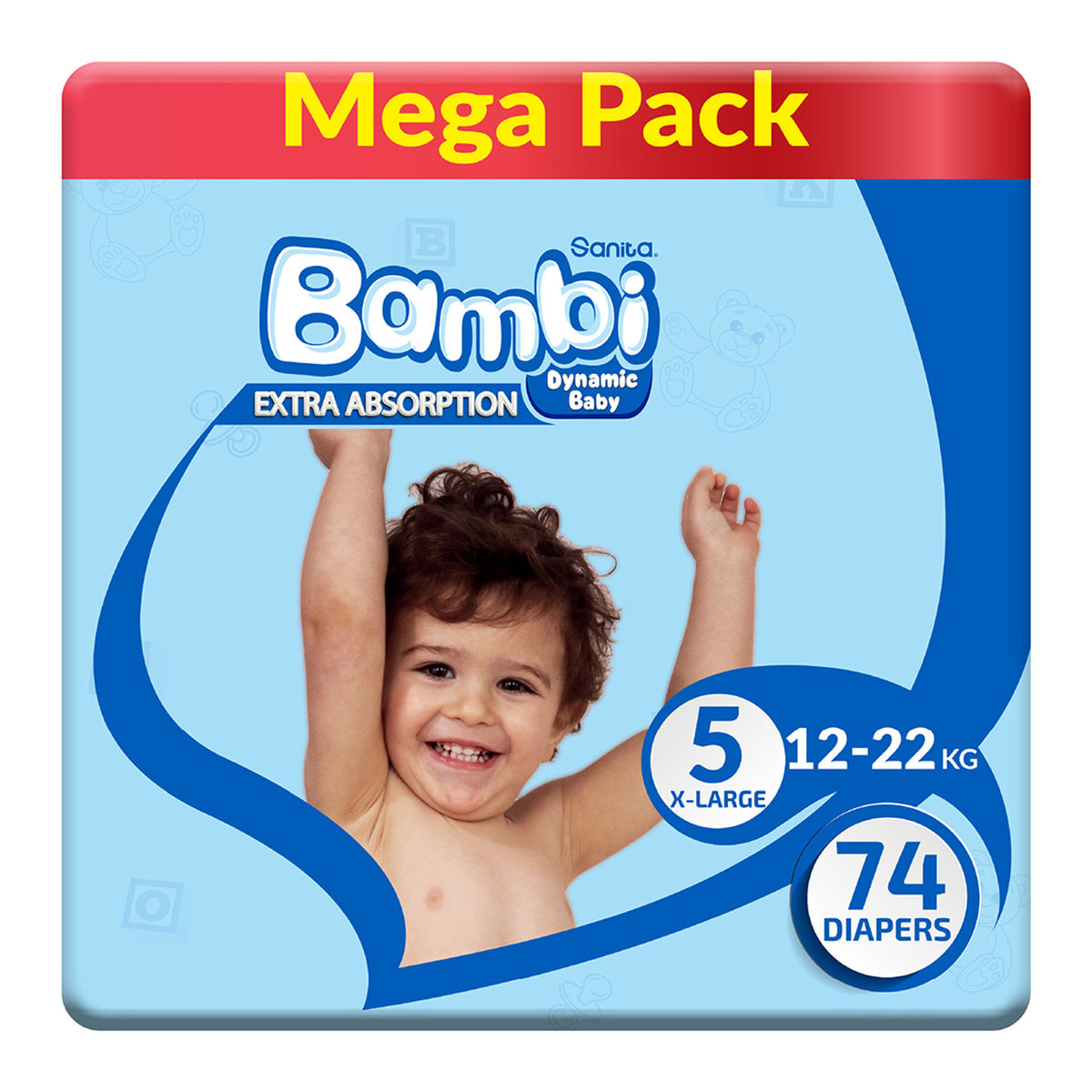 Bambi Sanita Mega X-large 74pcs