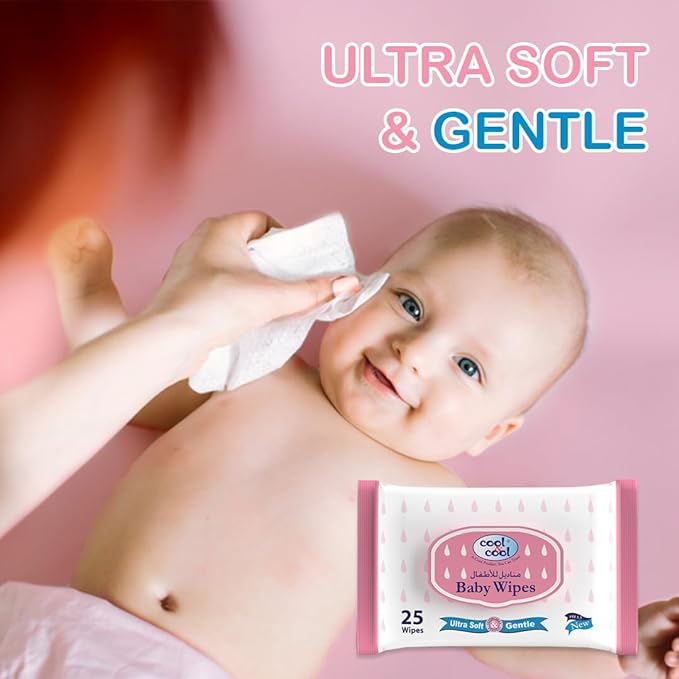 Cool & Cool Baby Wipes 25 Pcs Pack of 3