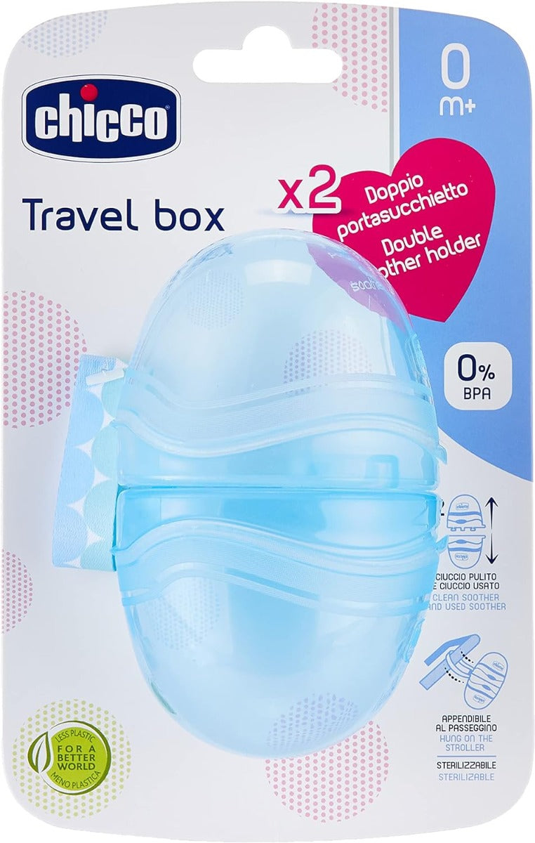 Chicco Double Soother Holder-Blue