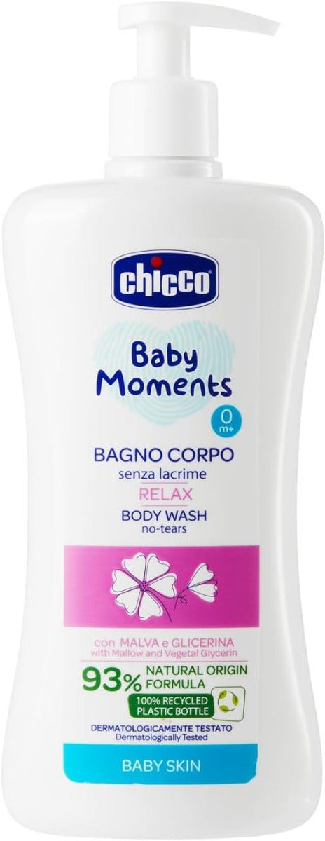 Chicco Baby Moments Body Wash No Tears Relax For Baby Skin 0M+ 500ml