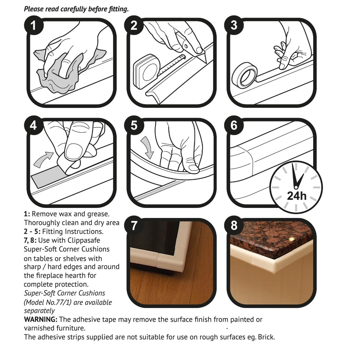 Clippasafe Super Soft Edge Guard 2 Metres Cream Clippasafe