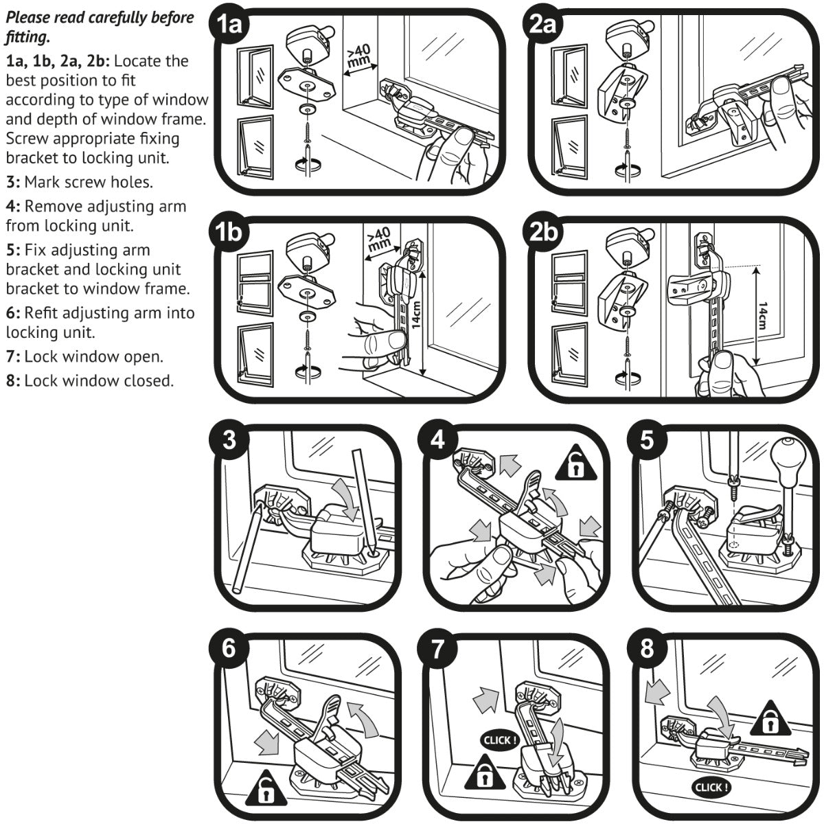 Buy Clippasafe Window Lock Premium+ Range  New | Yallatoys.com