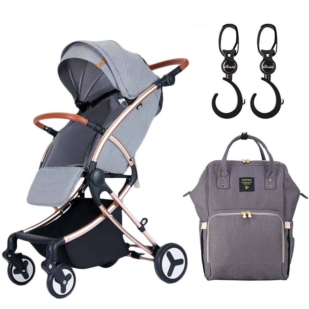 Teknum  Feather Lite  A1 Story Grey + Sunveno Diaper Bag Black & Hooks