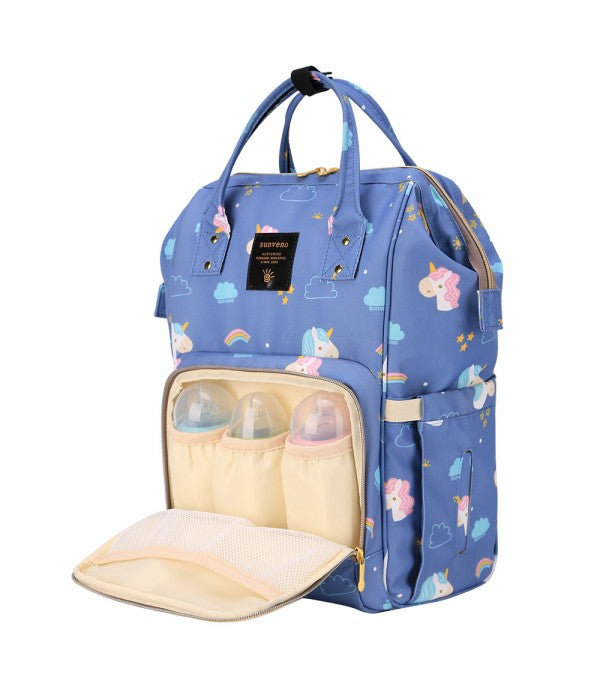 Teknum  Travel Lite Stroller Black And  Sunveno Unicorn Diaper Bag And Clutch Combo