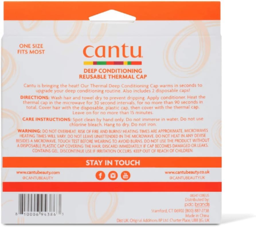 Cantu Deep Conditioning Heat Activated Treatment Hair Cap 2pcs