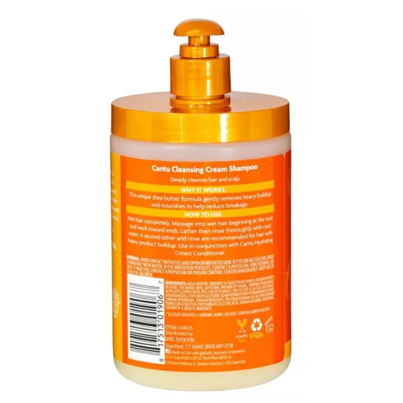 Cantu Sulfate Free Cleansing Cream Shampoo with Shea Butter for Natural Hair 709g