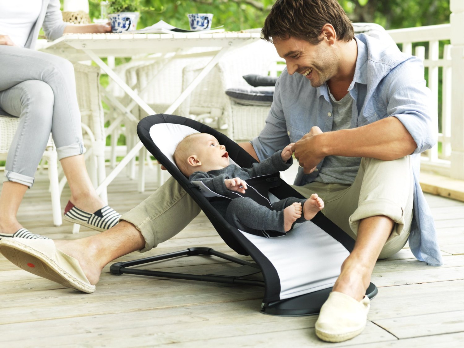 BABYBJORN  Bouncer Balance Soft Beige/Grey, Cotton/Jersey