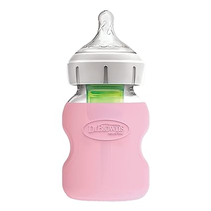 Dr Browns 5oz Glass Bottle Sleeve Pink