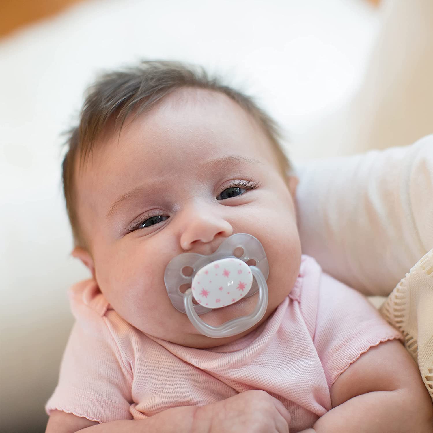 Dr.Browns Advantage Pacifier Stage 1  Pink  2 Pack