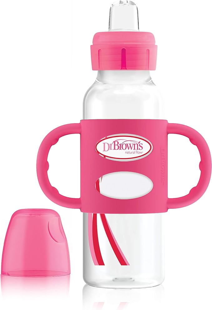 Dr Browns 8 Oz Pp Sippy Spout Bottle With Silicone Handles Pink