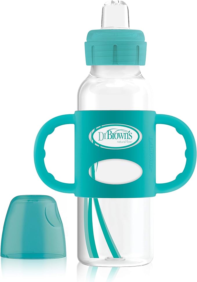 Dr Browns 8 Oz Pp Sippy Spout Bottle With Silicone Handles Turquoise