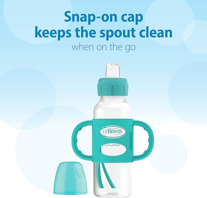 Dr Browns 8 Oz Pp Sippy Spout Bottle With Silicone Handles Turquoise