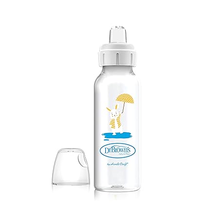 Dr Browns Milestones Narrow Sippy Bottle Silicone Soft Sippy Spout 8oz Bunny