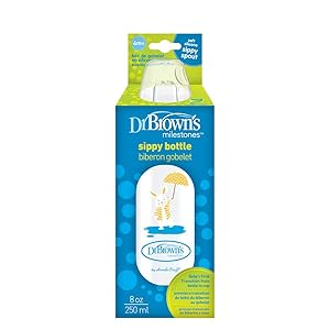 Dr Browns Milestones Narrow Sippy Bottle Silicone Soft Sippy Spout 8oz Bunny