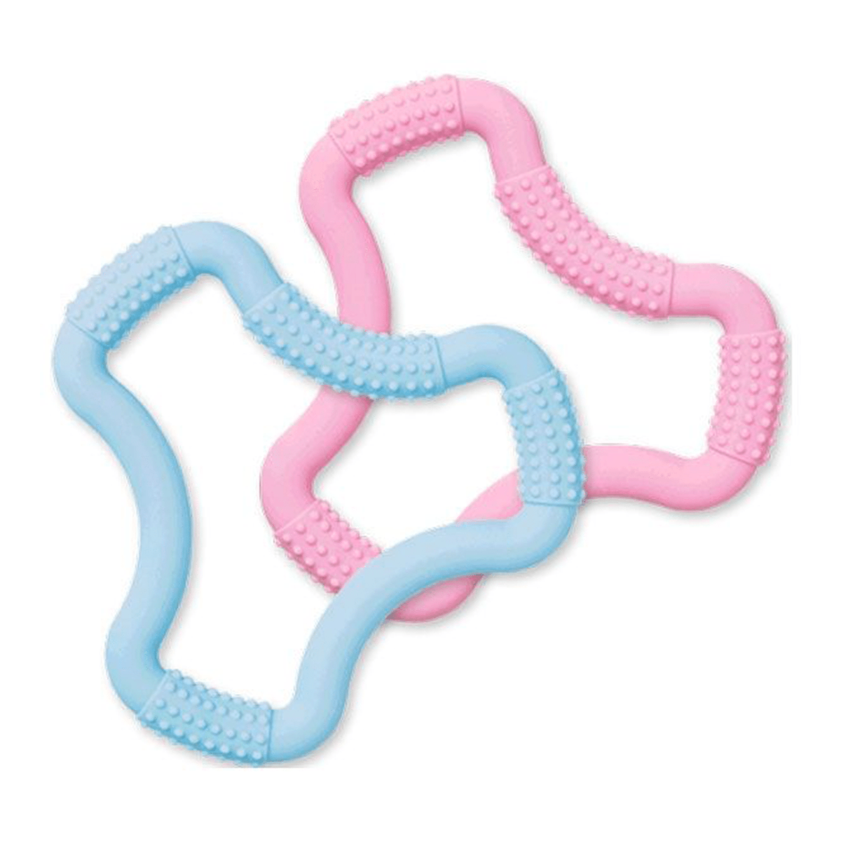 Dr Browns A Shaped Flexees Teether Blue and Pink