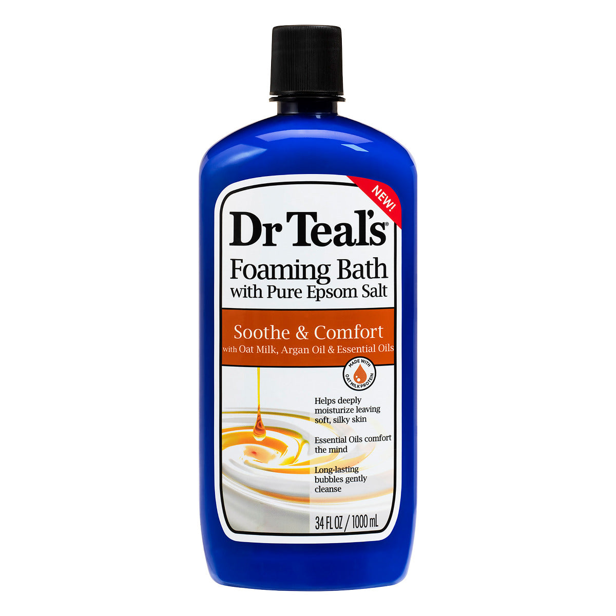 Dr Teals Foaming Bath With Pure Epsom Salt Oat Milk & Argan Oil 1000ml