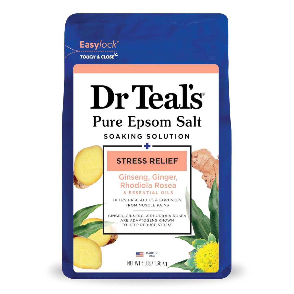 Dr Teals Pure Epsom Salt Stress Relief With Essential Oils 1.36kg