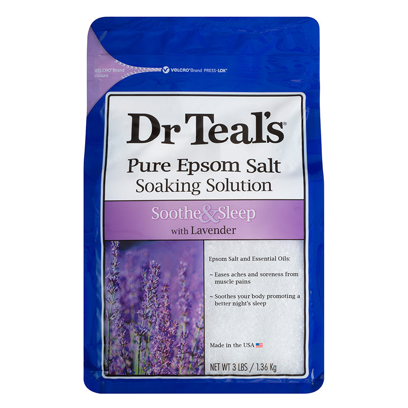 Dr Teals Epsom Salt Soaking Solution Soothe & Sleep Lavender 1.36kg