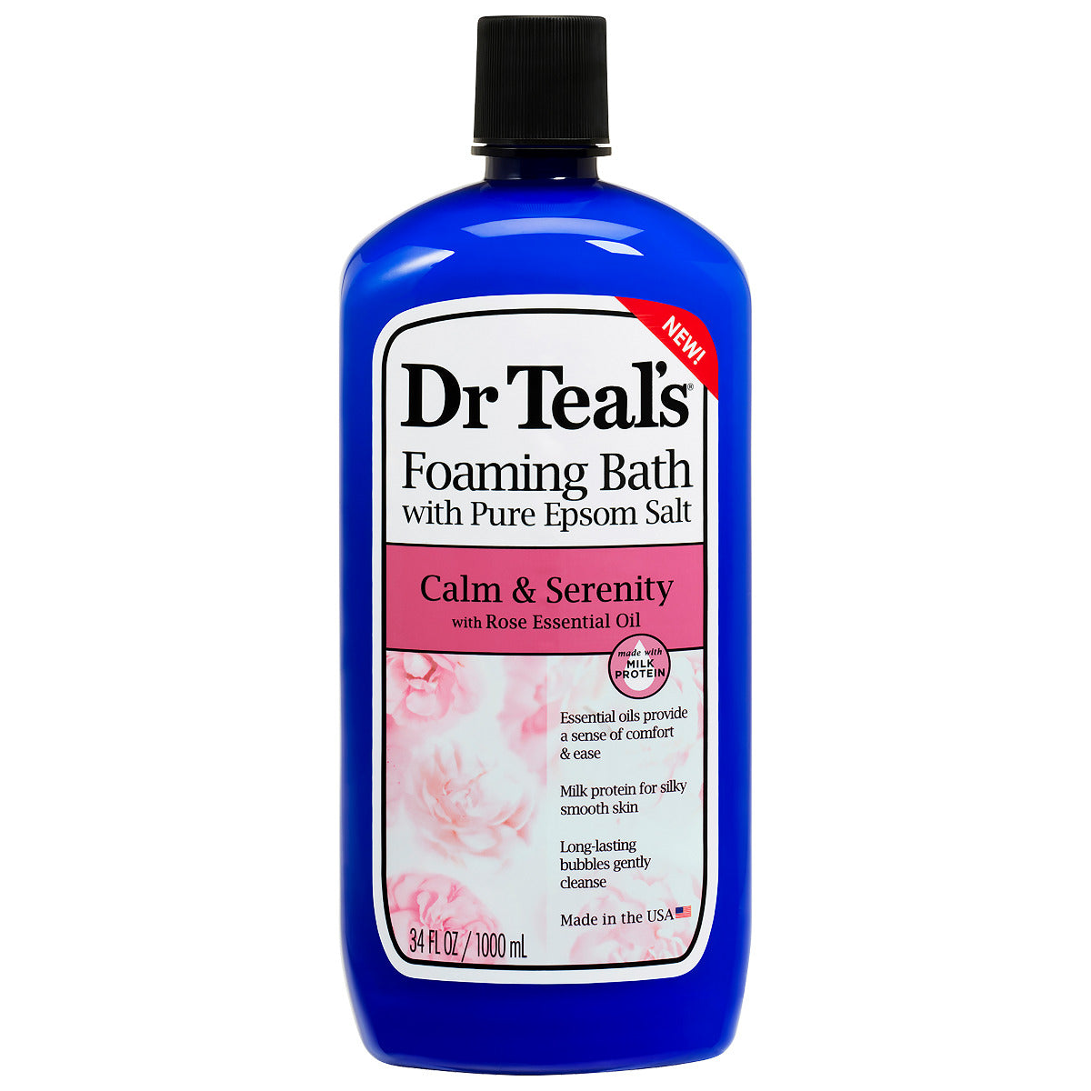Dr Teals Foaming Bath with Pure Epsom Salt Calm & Serenity with Rose Essential Oil 1000ml