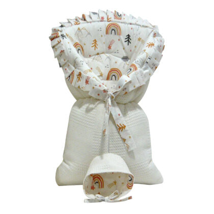 Elmalella Orchid Newborn Cocoon Hat Ivory