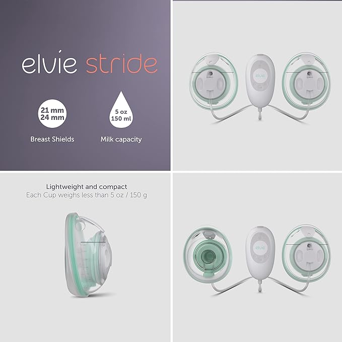 Elvie Stride Double Electric Wearable Breast Pump