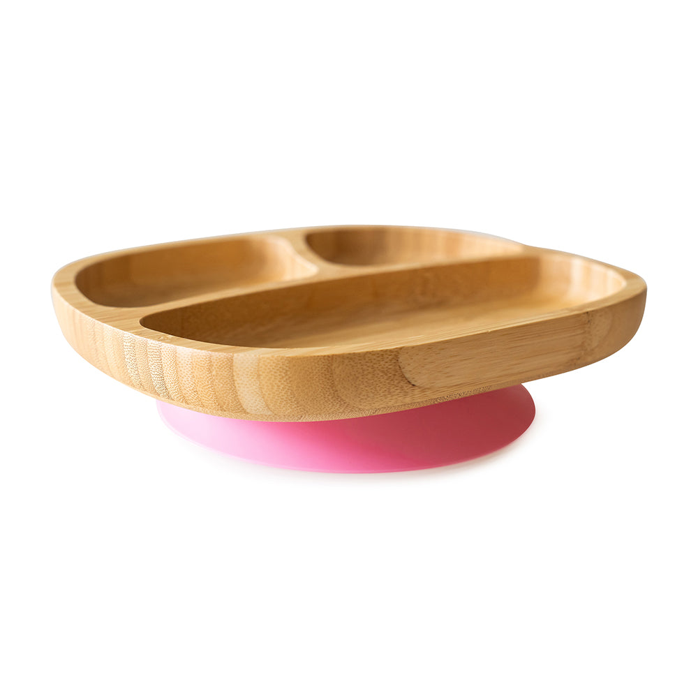 Eco Rascals Bamboo Classic Toddler Suction Plate Pink
