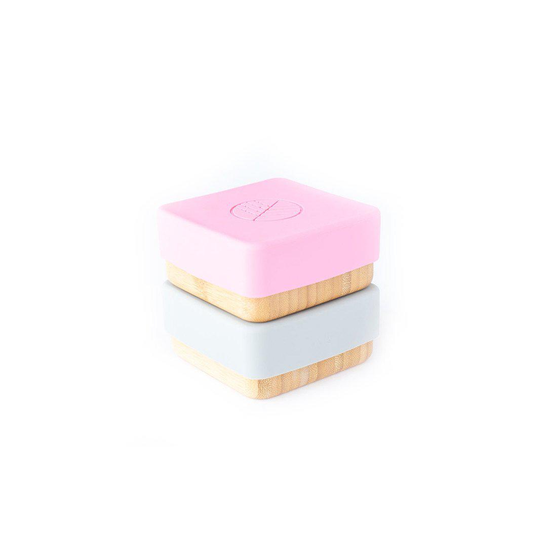 Eco Rascals Snack Pots Pink and Grey 2pcs Pack