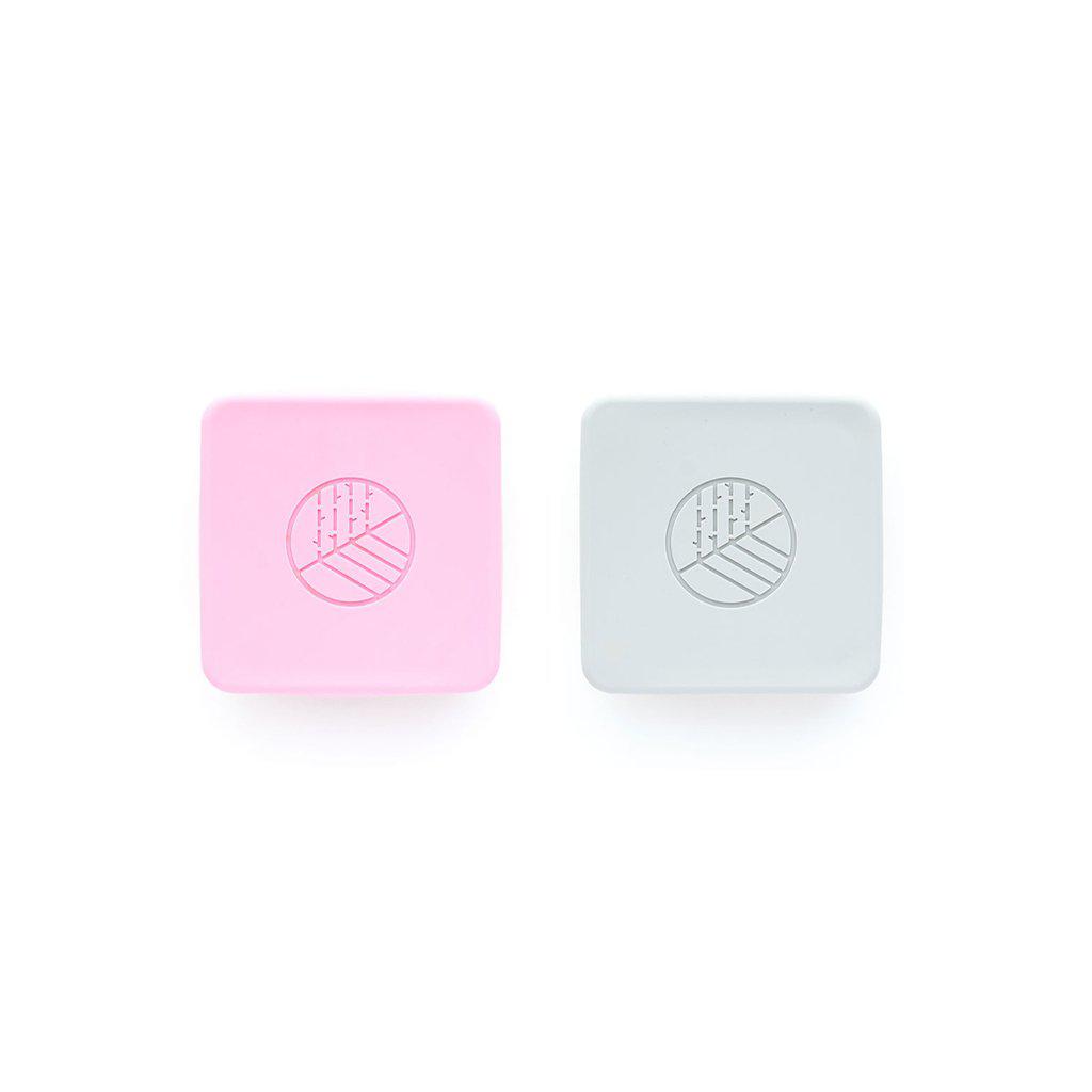 Eco Rascals Snack Pots Pink and Grey 2pcs Pack