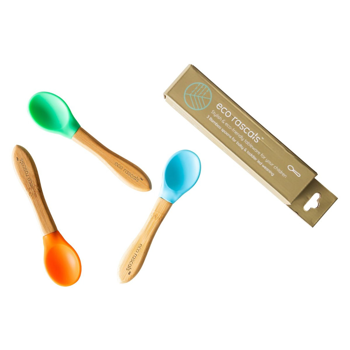 Eco Rascals Spoons Blue Green Orange 3pcs Pack