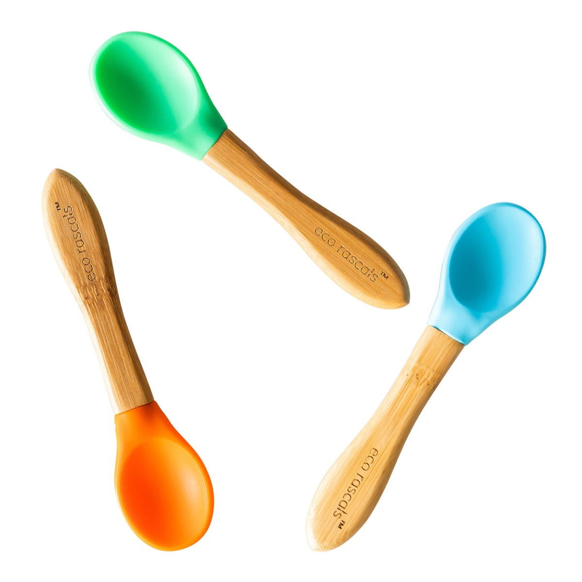 Eco Rascals Spoons Blue Green Orange 3pcs Pack