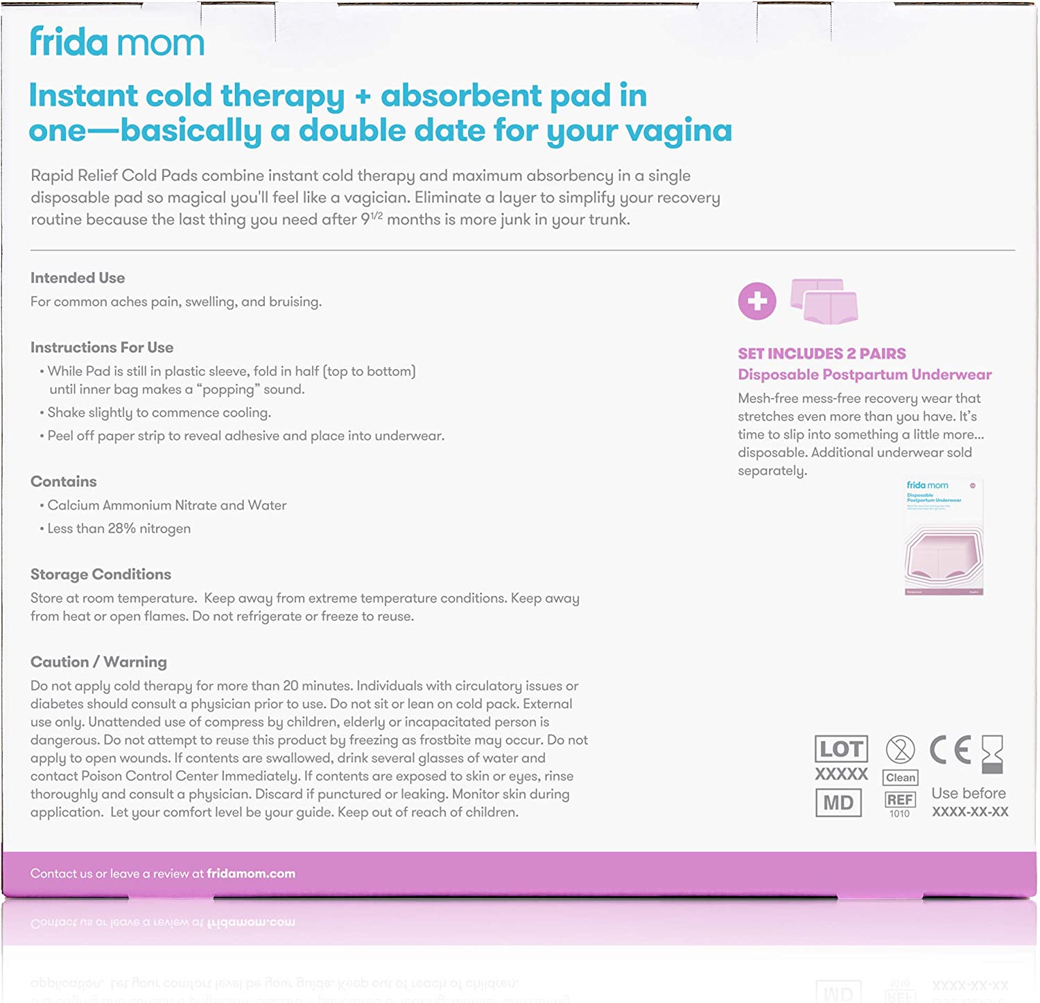 Frida Mom Instant Ice Maxi Cooling Pads By Frida
