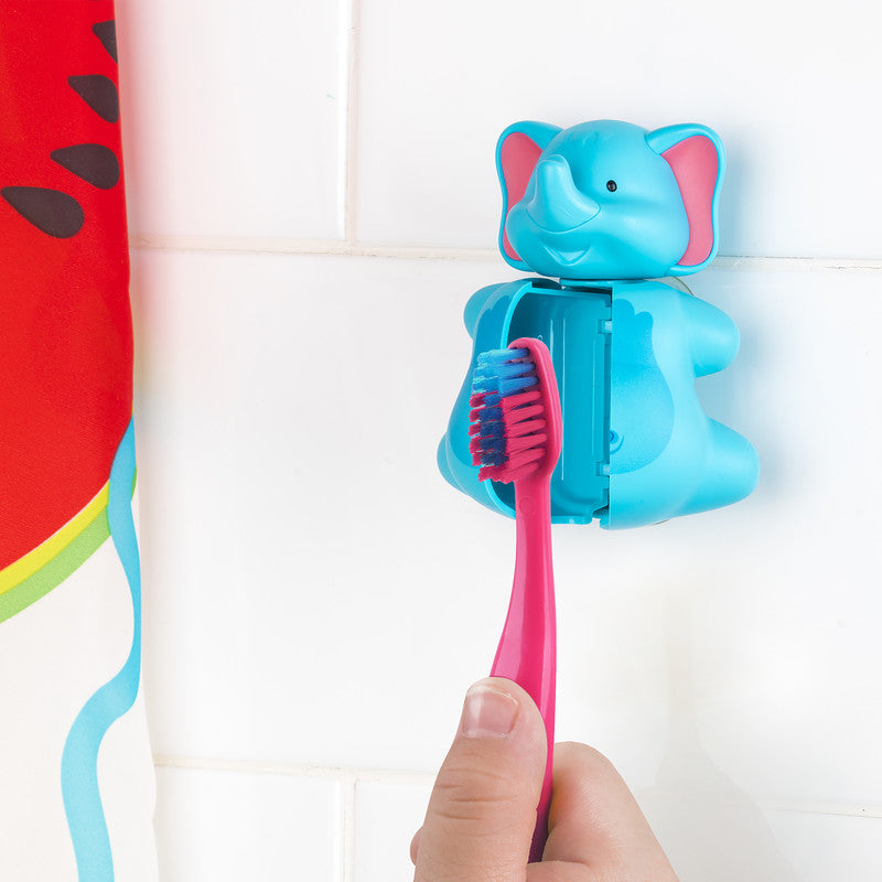 Flipper Fun Animal Elephant Toothbrush Cover and Toothbrush Combo Pack