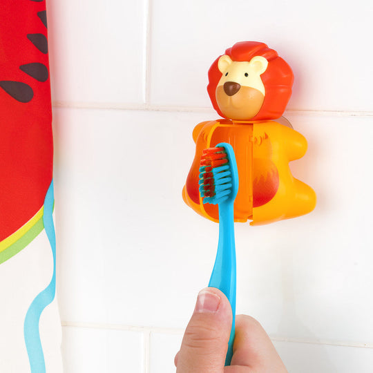 Flipper Fun Animal Lion Toothbrush Cover and Toothbrush Combo Pack